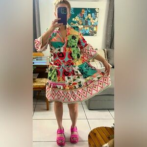 SOLD on ebay. SHEIN Oversized Ruffled Long Sleeves Colorful Dress